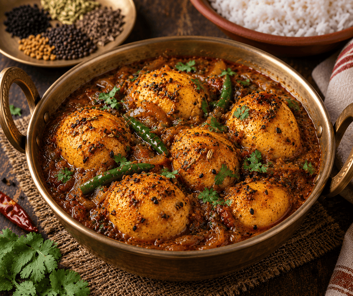 Bengali Egg Curry with Panch Phoron