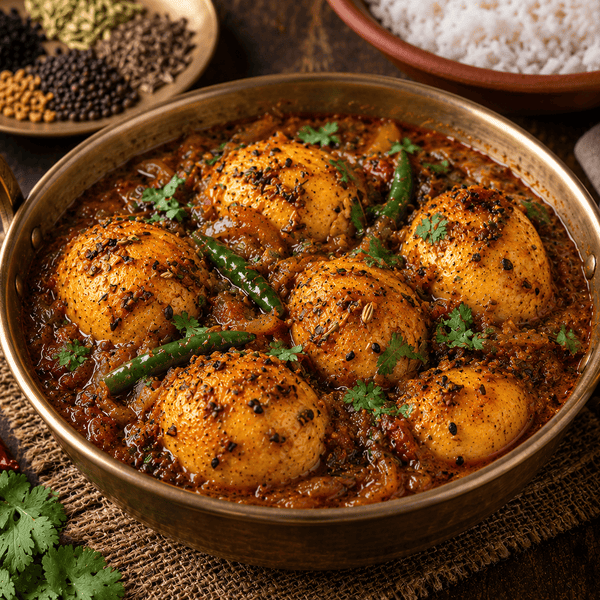 Bengali Egg Curry with Panch Phoron